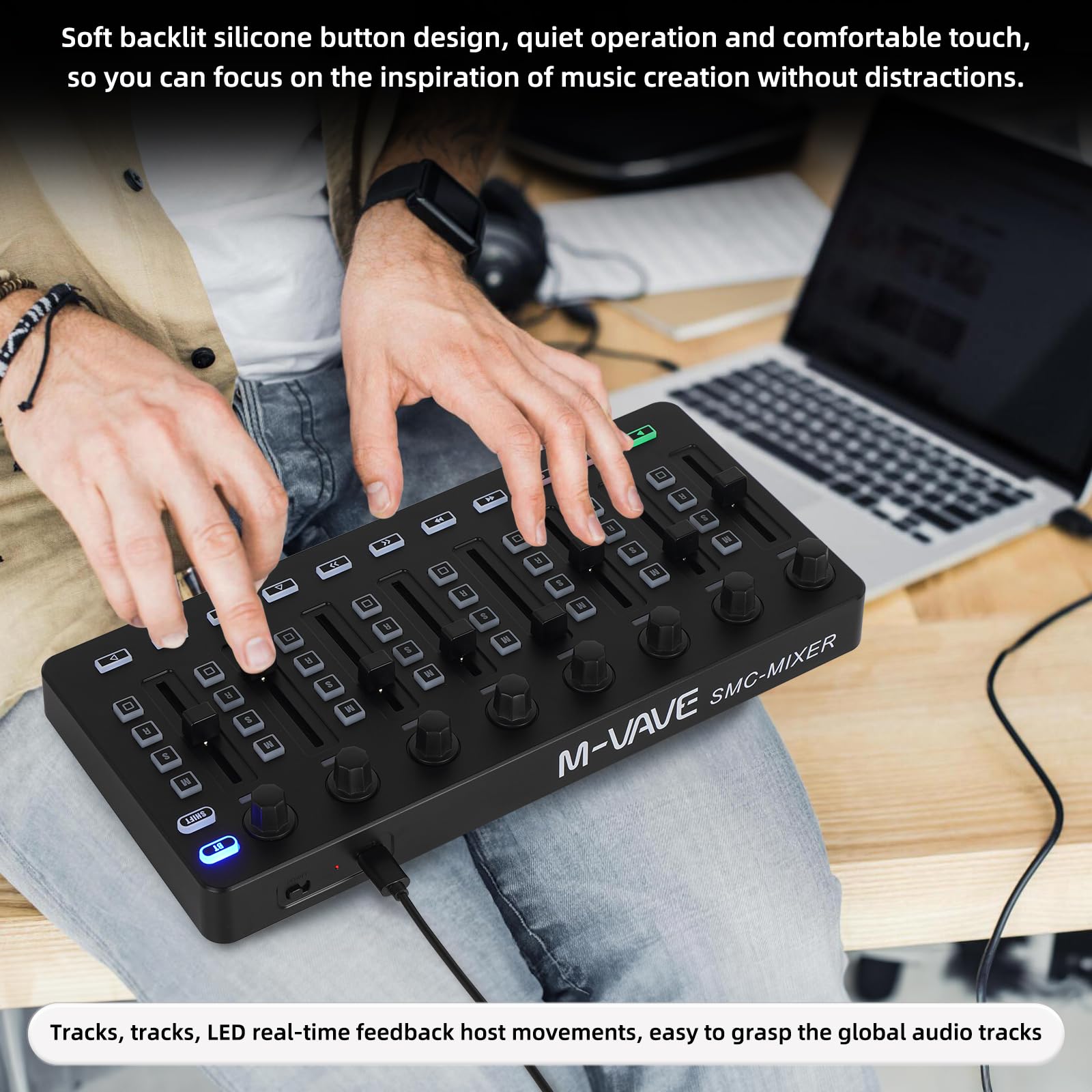 Amazon.com: Wireless Midi Controller Mixer, Bluetooth Semi
